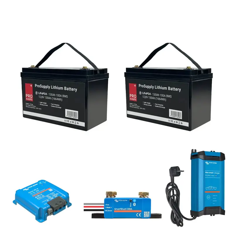Product Image for Victron &amp; Prosupply Litium Startpaket X-large 260a