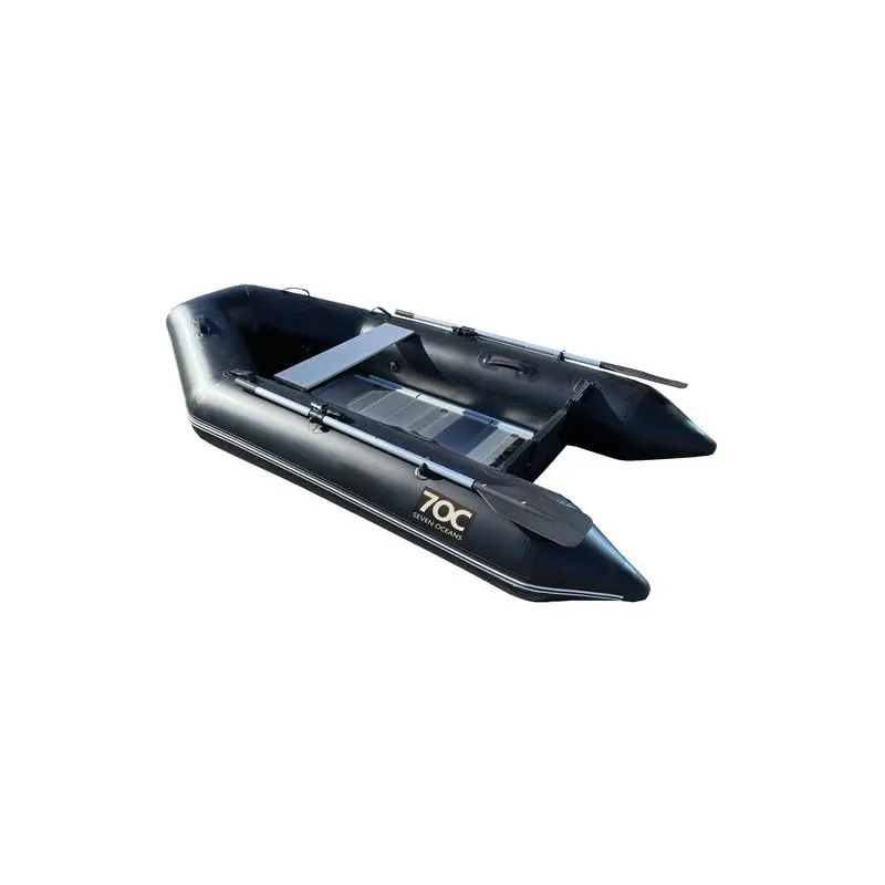 Product Image for Gummibåt Med Köl - 280 Cm - 7OC - Svart Gummibåt Med Aluminiumdurk, Upp Till 10hk, 500 Kg Maxlast, Enkel Uppblåsning