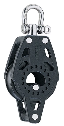 Harken svirvelblock med hundsvott 10mm
