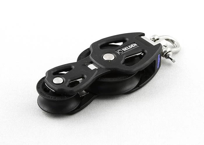 Selden fiolblock med svirvel 14mm