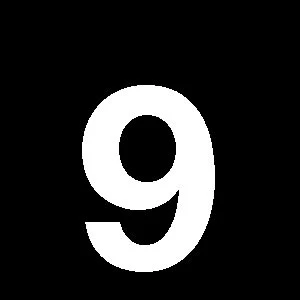 Reg-siffra 9 60mm Vit