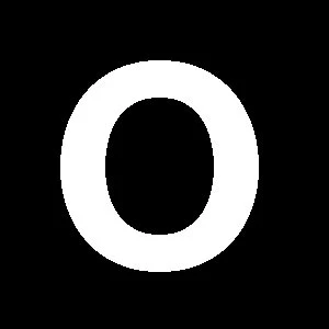 Reg-bokstav O 90mm Vit