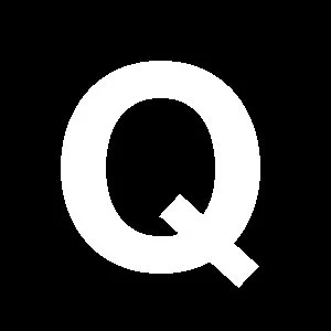 Reg-bokstav Q 90mm Vit
