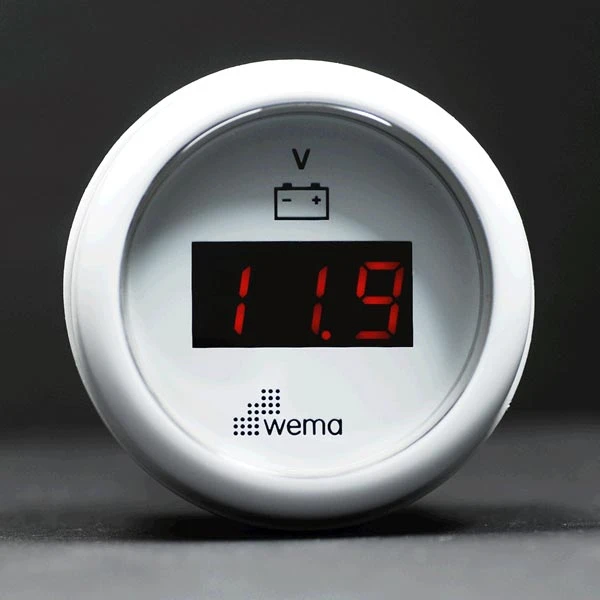 Voltmätare Wema digital vit