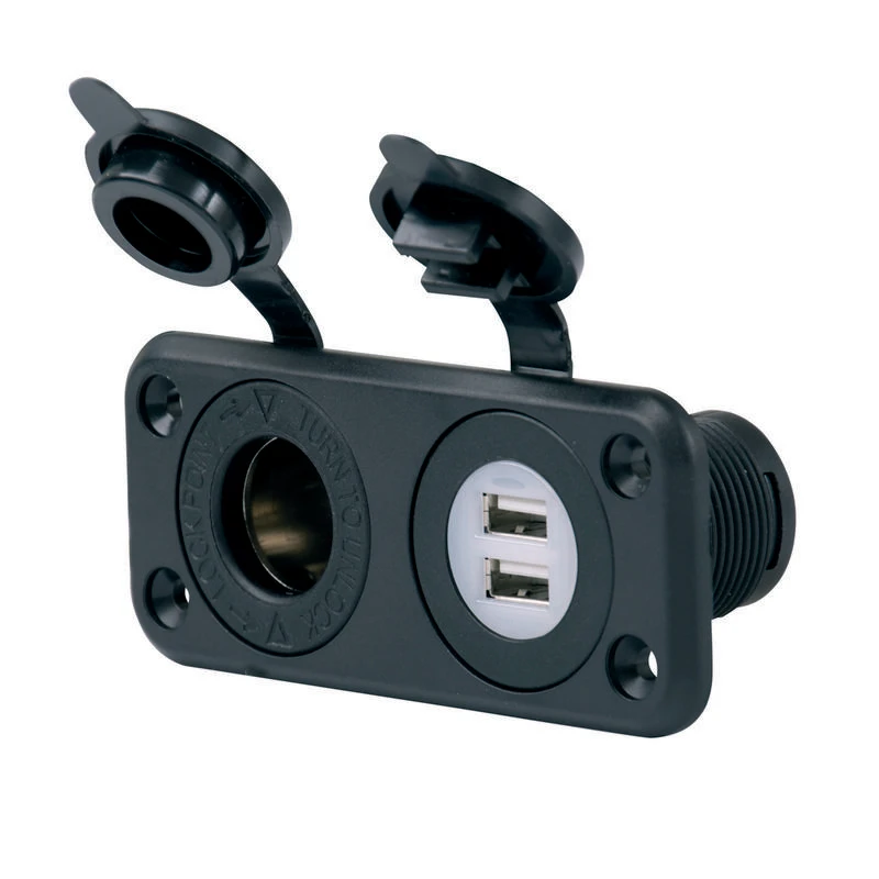 Marinco Eluttag Dubbelt 12V/USB