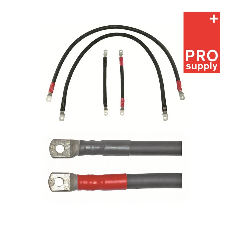 Batterikabel (+)25mm 0,5m, svart