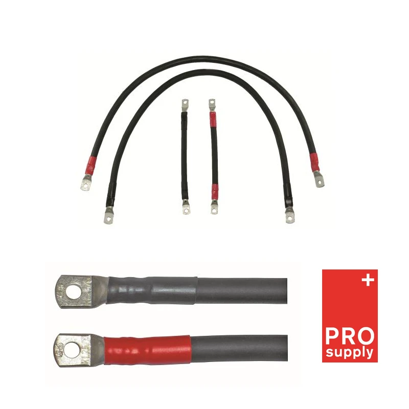 Batterikabel (-)25mm 0,50m, svart