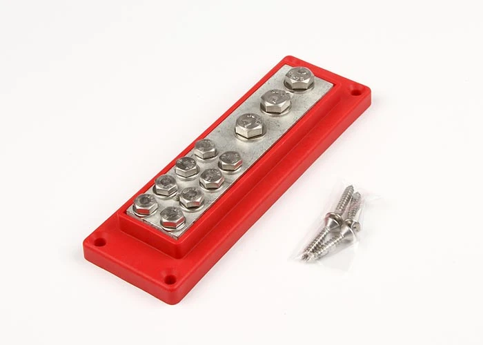 Kopplingsplint 3xM8+8xM6 röd
