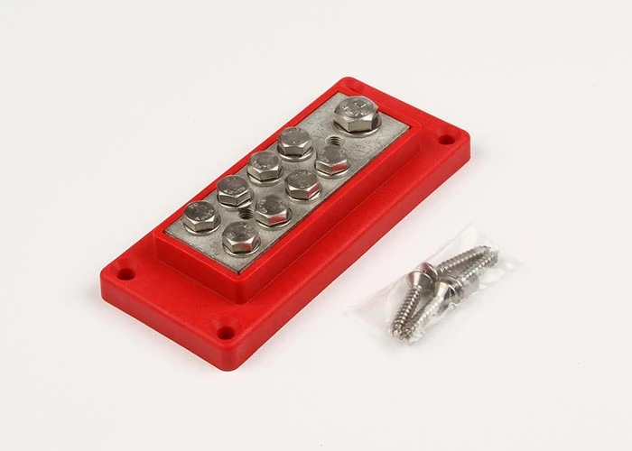 Kopplingsplint 1xM8+8M6 röd
