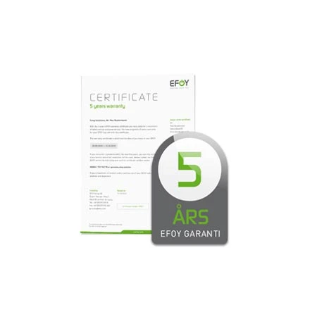 EFOY Garanticertifikat 5 år