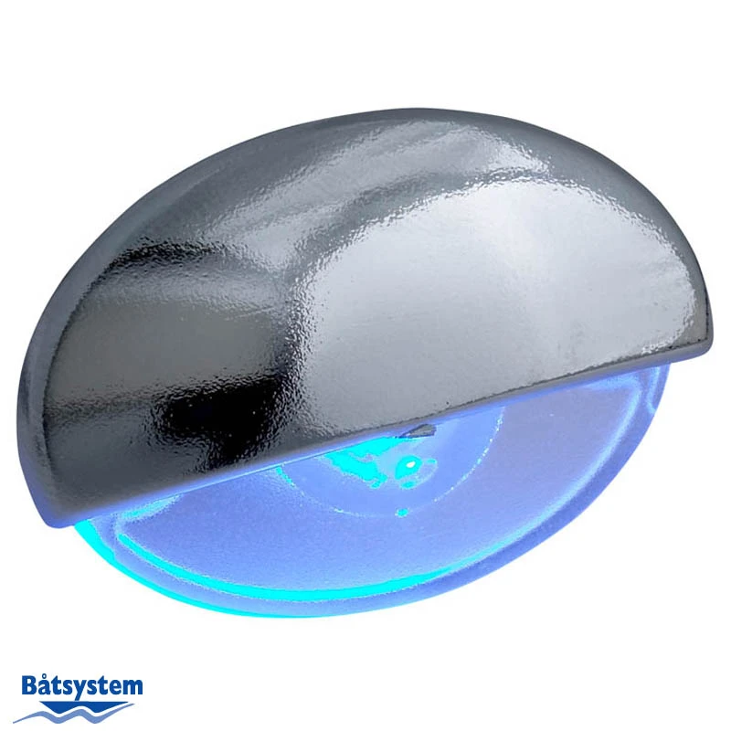 Båtsystem Steplight LED KROM blått ljus/2602