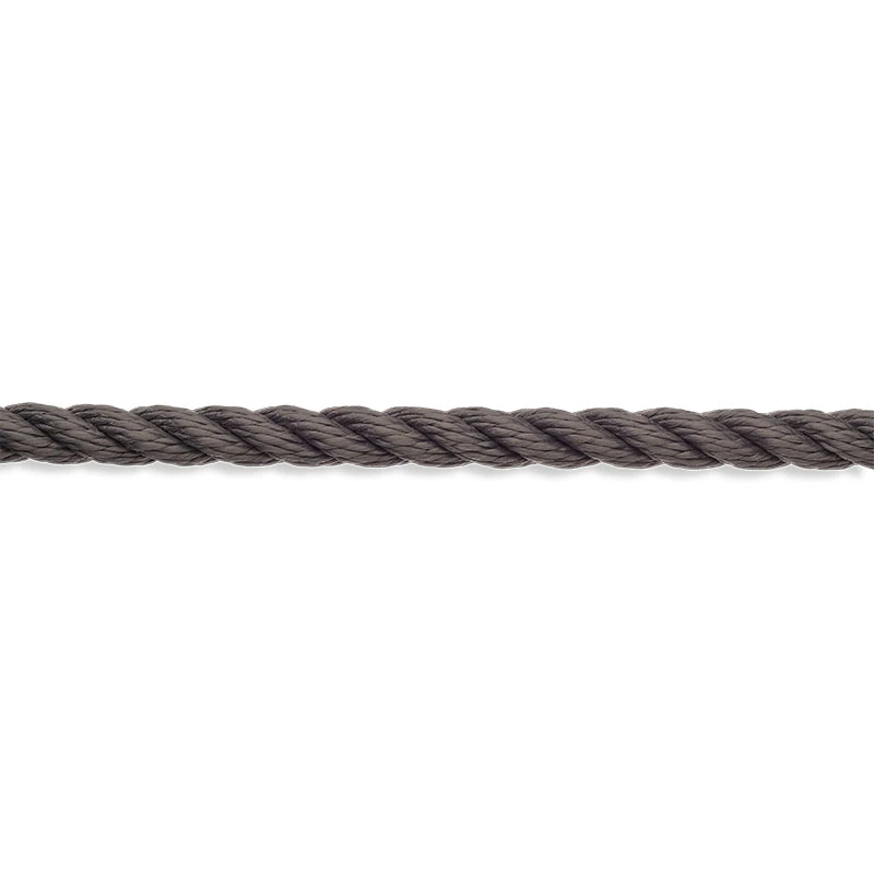 Rapallo Polyestersilke 14mm Grå 3-slagen
