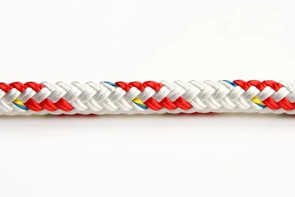 Braid 10mm vit/röd 16-flätad