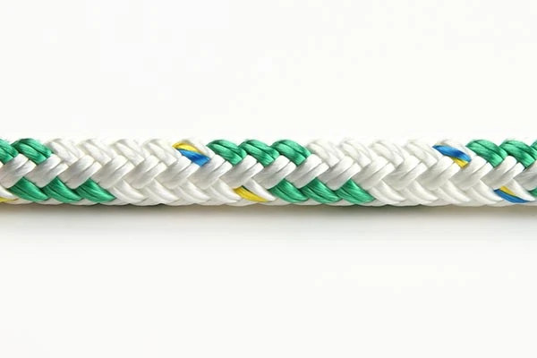Braid 10mm vit/grön 16-flätad