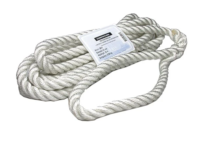 Förtöjningslina med ögla 16mm 10m vit