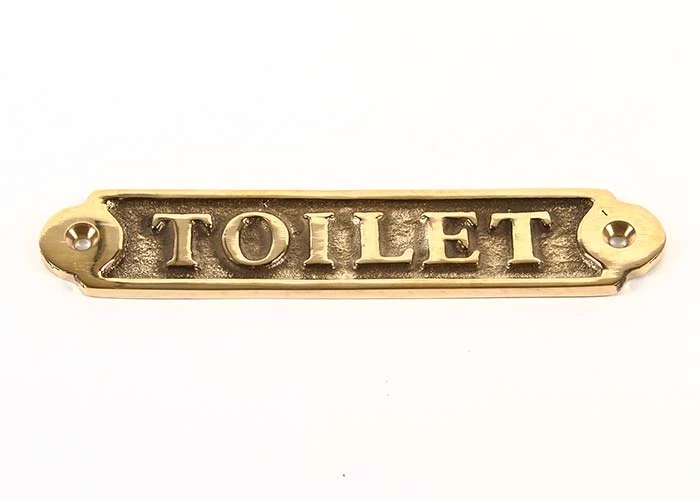 Mässingskylt  Toilet