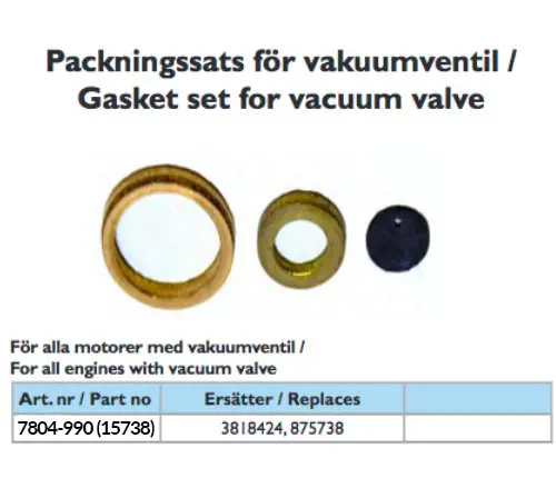 Vakuumventilsats Orbitrade Motsvarar Volvo Penta