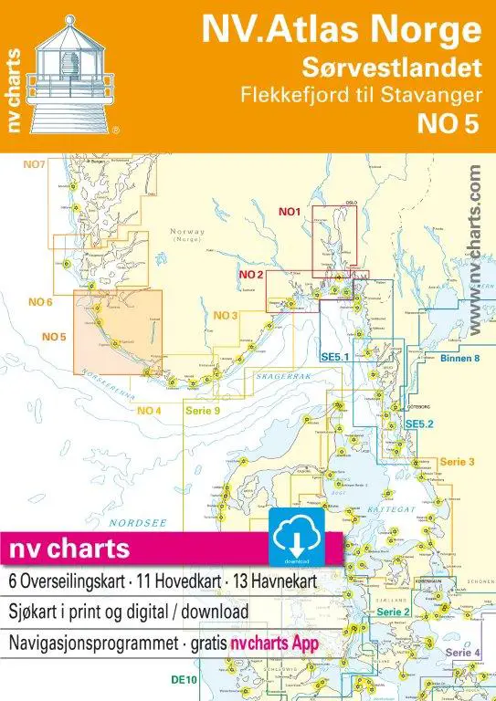 NO 5 NV.Atlas Norge Sørvestlandet Sør - Flekkefjord till Stavanger